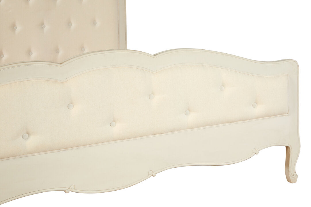 Vienne White Super Kingsize Bed