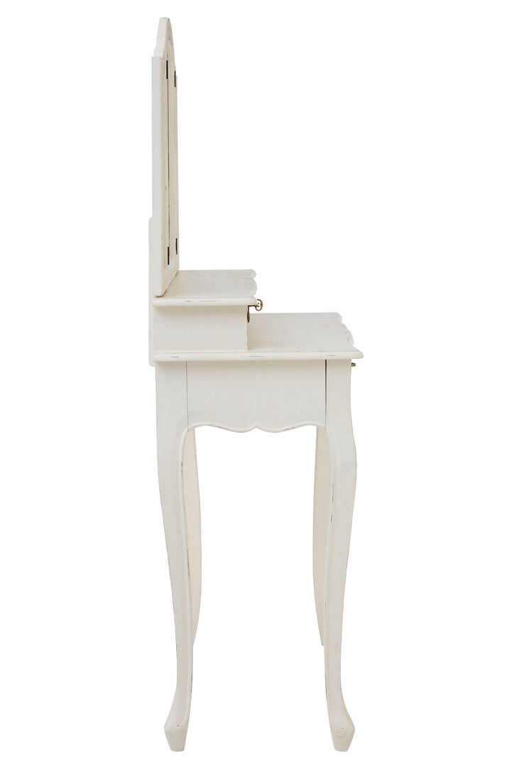 Vienne White Dressing Table With Mirror