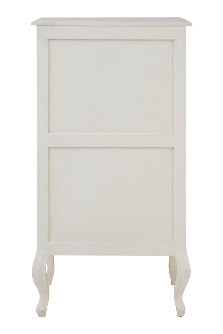 Vienne 5 Drawer White Chest