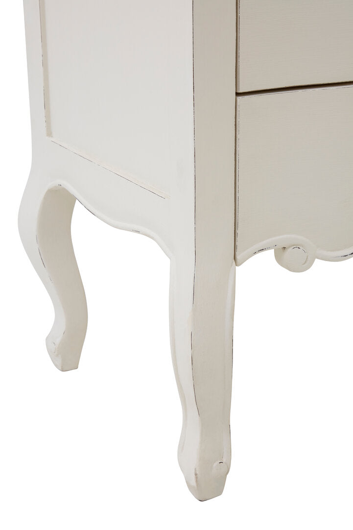 Vienne 5 Drawer White Chest