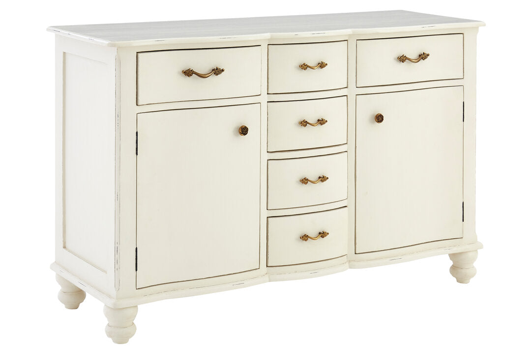 Vienne 6 Drawer White Sideboard
