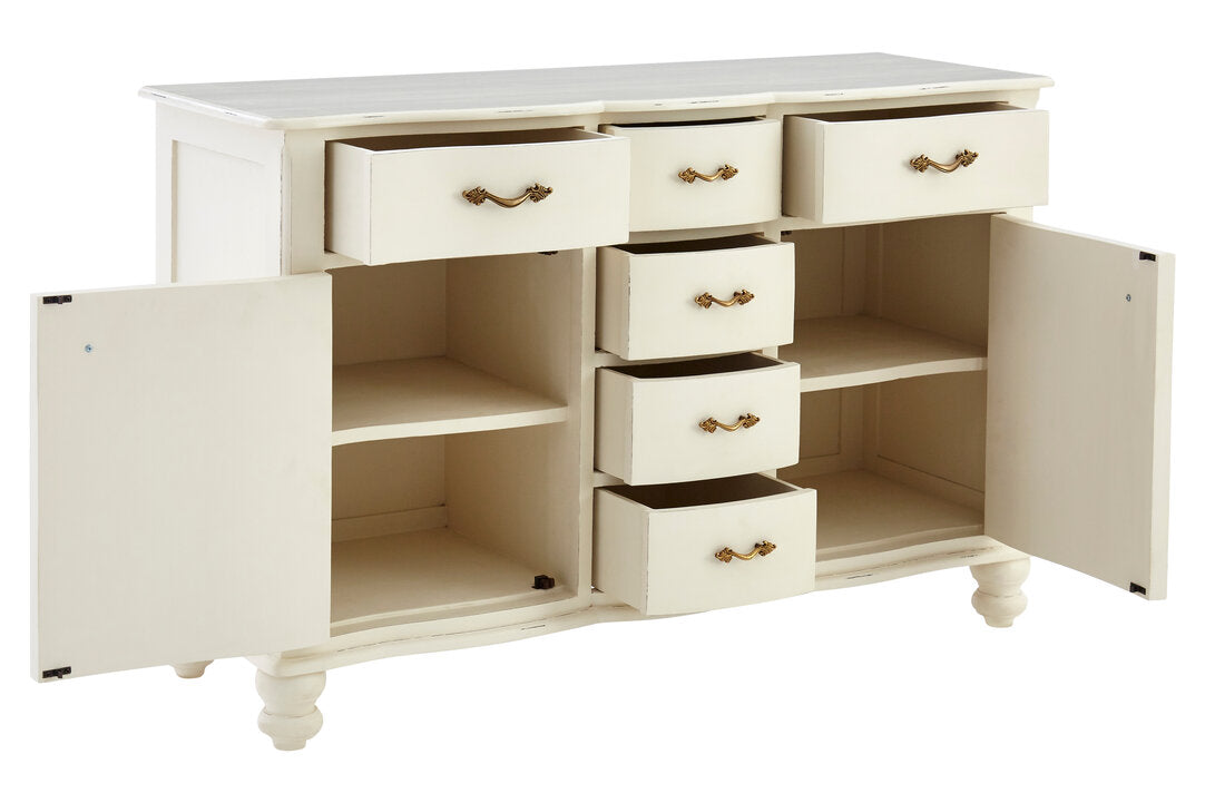 Vienne 6 Drawer White Sideboard