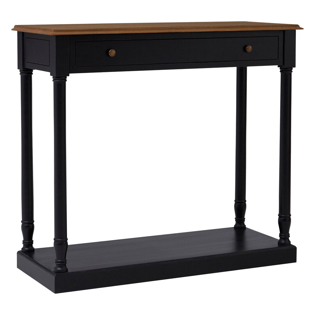 Vienne 1 Drawer Black Console Table