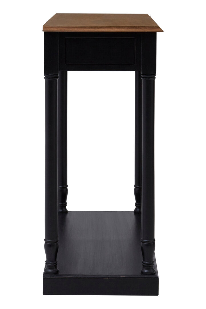 Vienne 1 Drawer Black Console Table