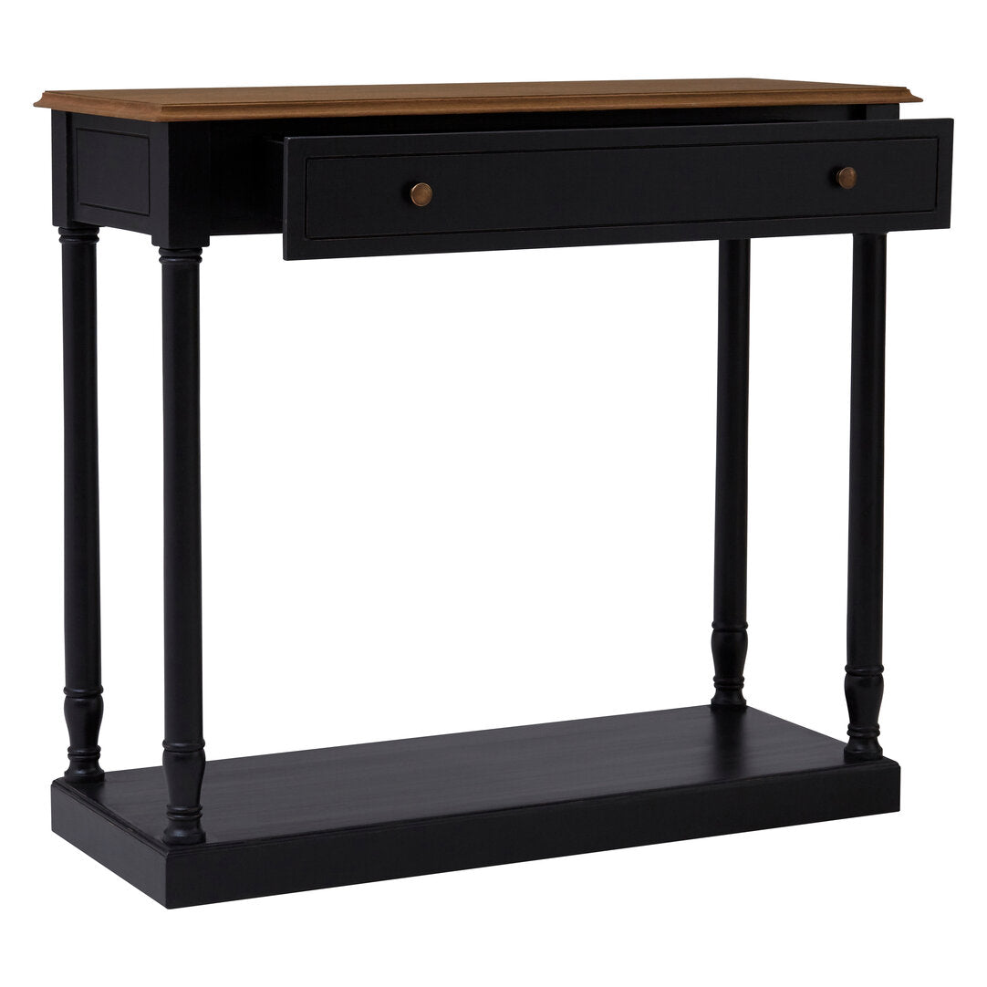 Vienne 1 Drawer Black Console Table