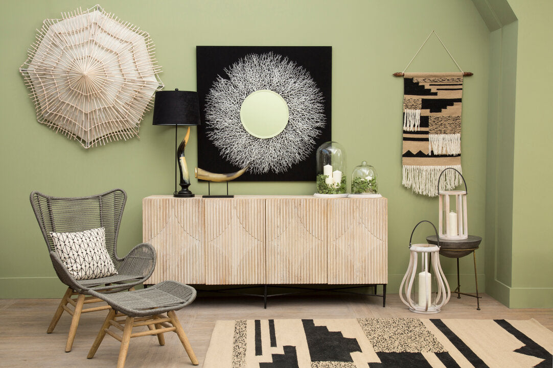 Nomad Grey Rope Lounge Chair And Footstool