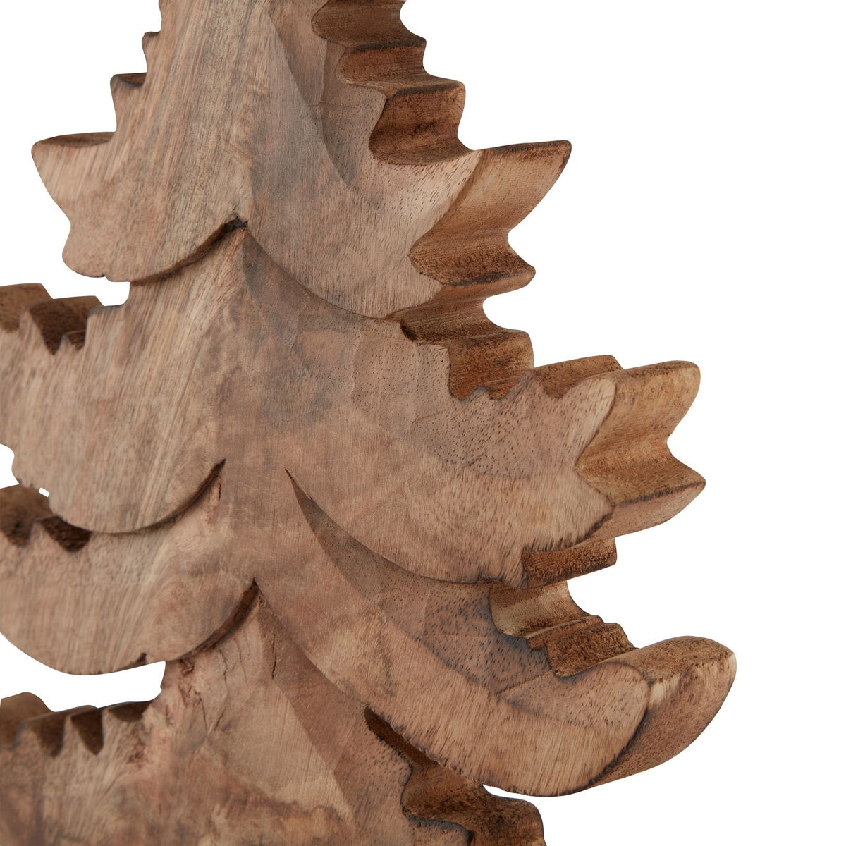 Detail of the rich grain on the carved branches of the large tree