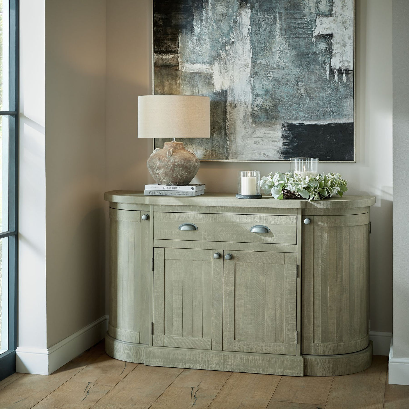 Winter Wreath With Lambs Ear And Wax Flowers