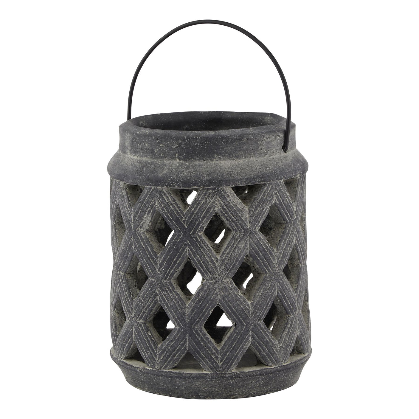 Amalfi Grey Lattice Lantern