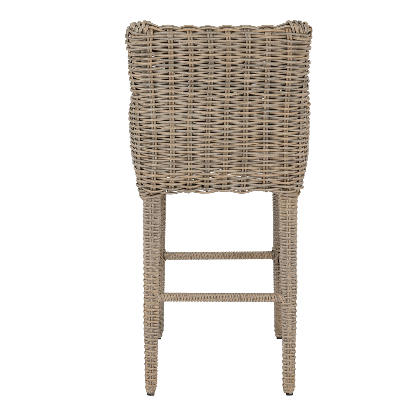 Wicker bar stool on a white background