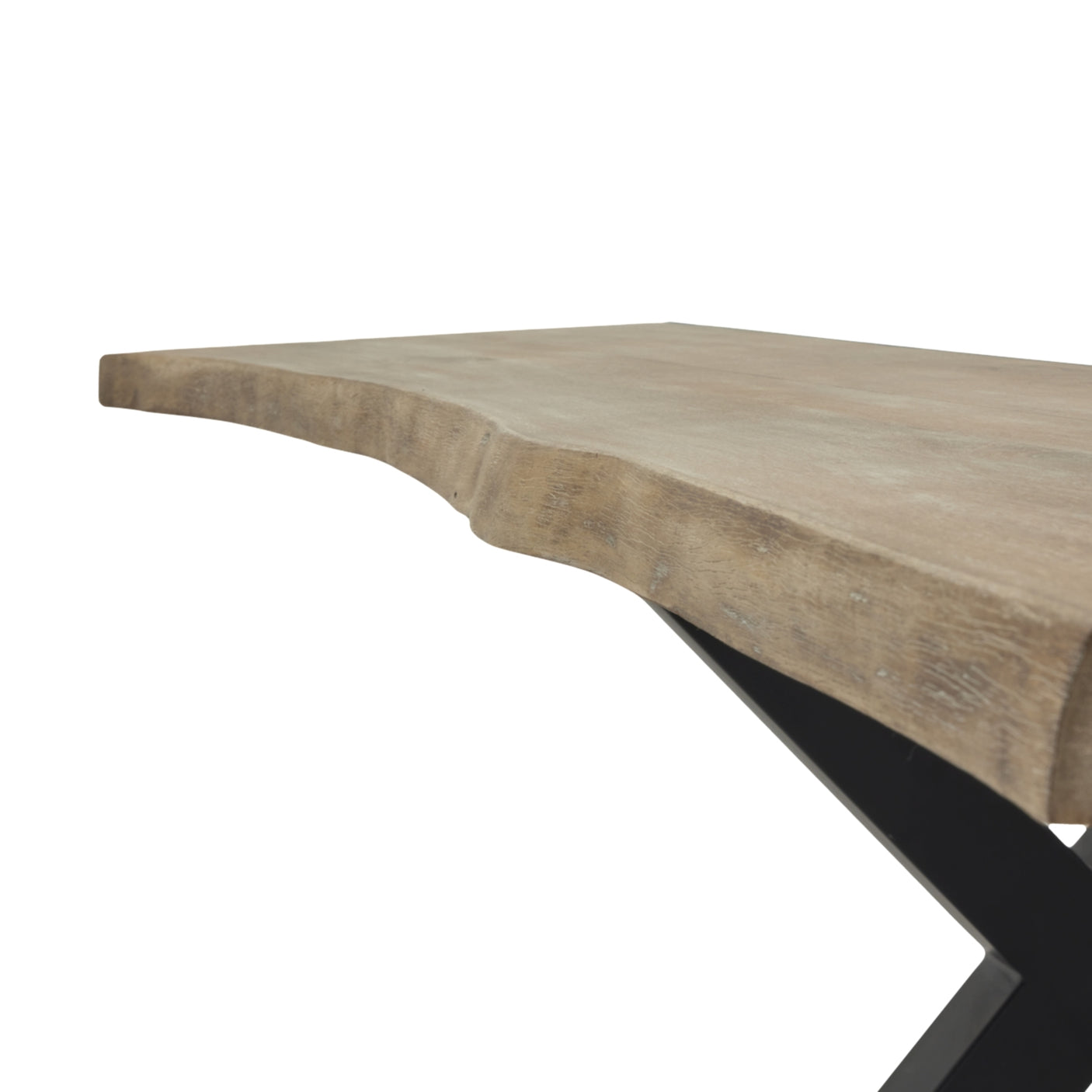 Light Acacia River Live Edge Dining Table