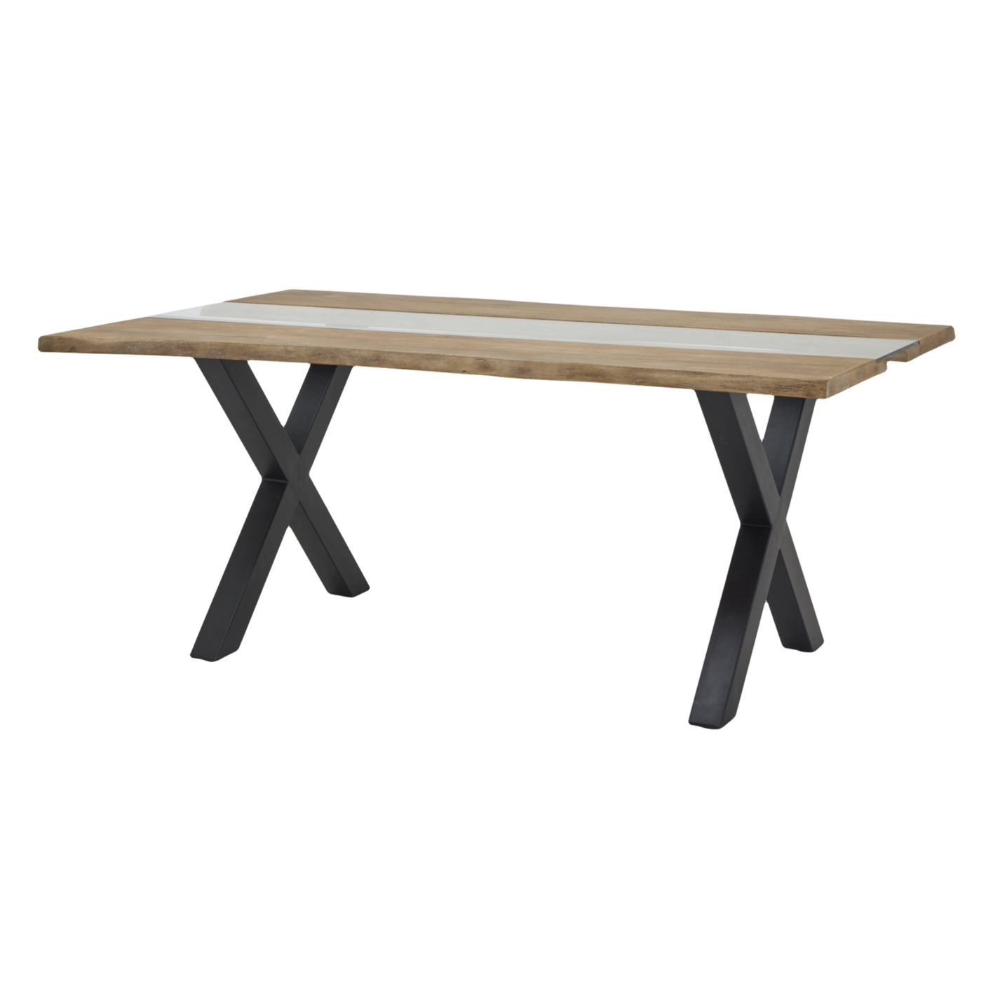 Light Acacia River Live Edge Dining Table