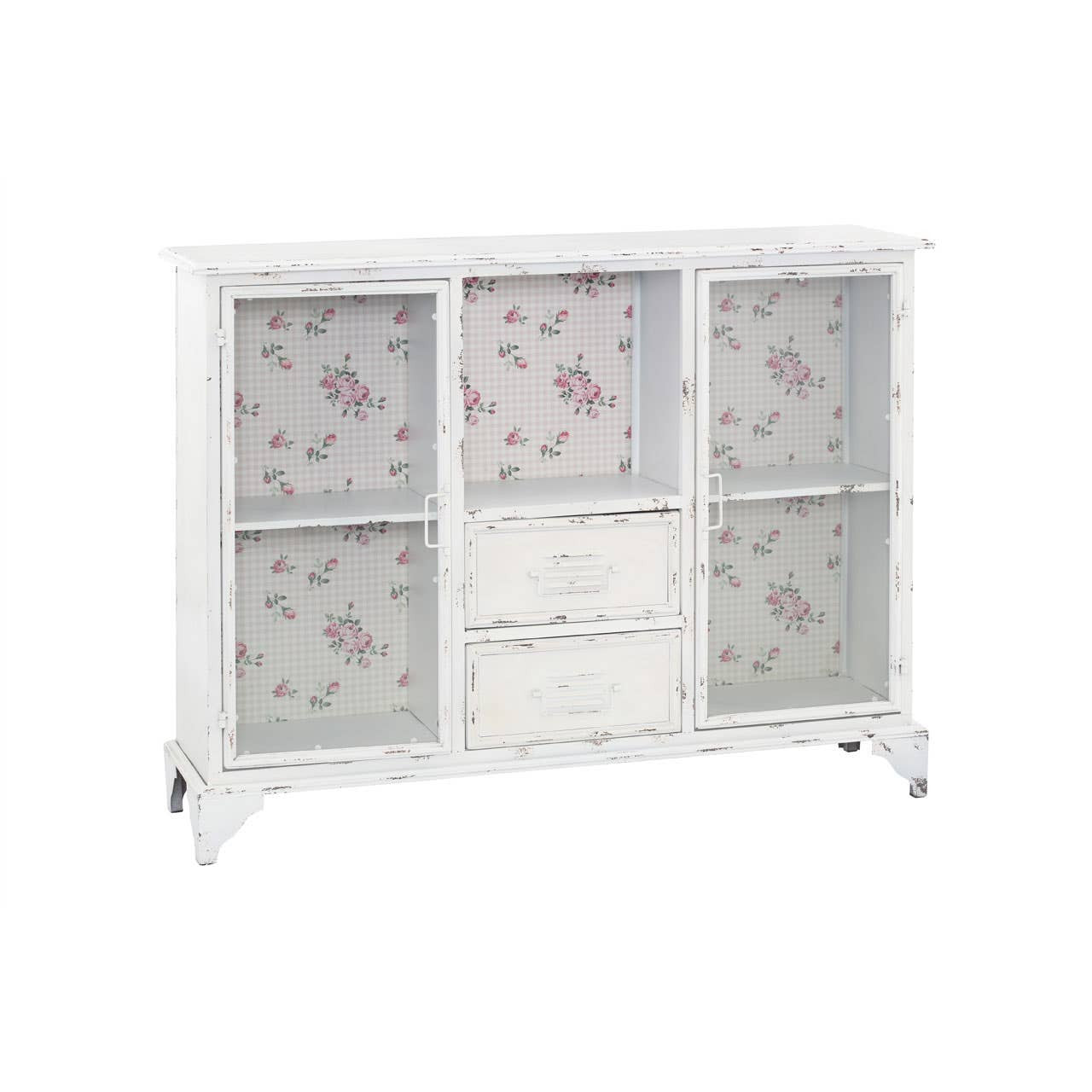 Borough Distressed Metal Display Cabinet