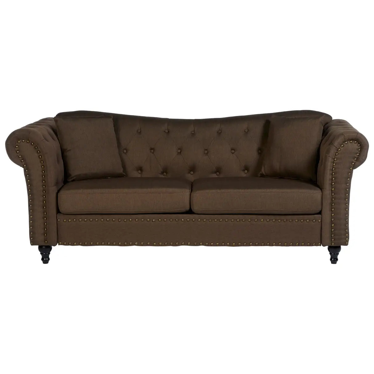 Painswick Three Seater Natural Chesterfield Sofa