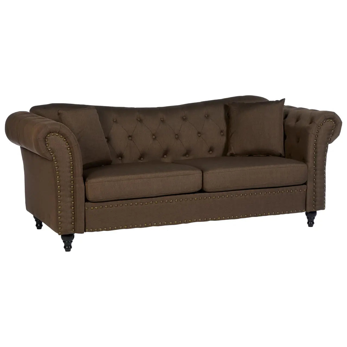 Painswick Three Seater Natural Chesterfield Sofa
