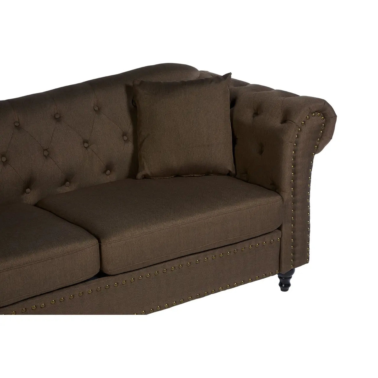 Painswick Three Seater Natural Chesterfield Sofa
