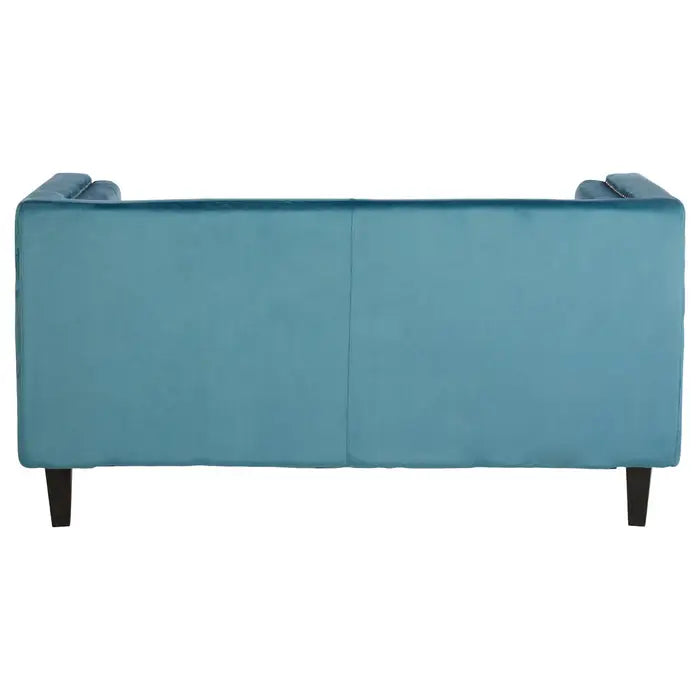 Calisa Two Seater Blue Velvet Sofa