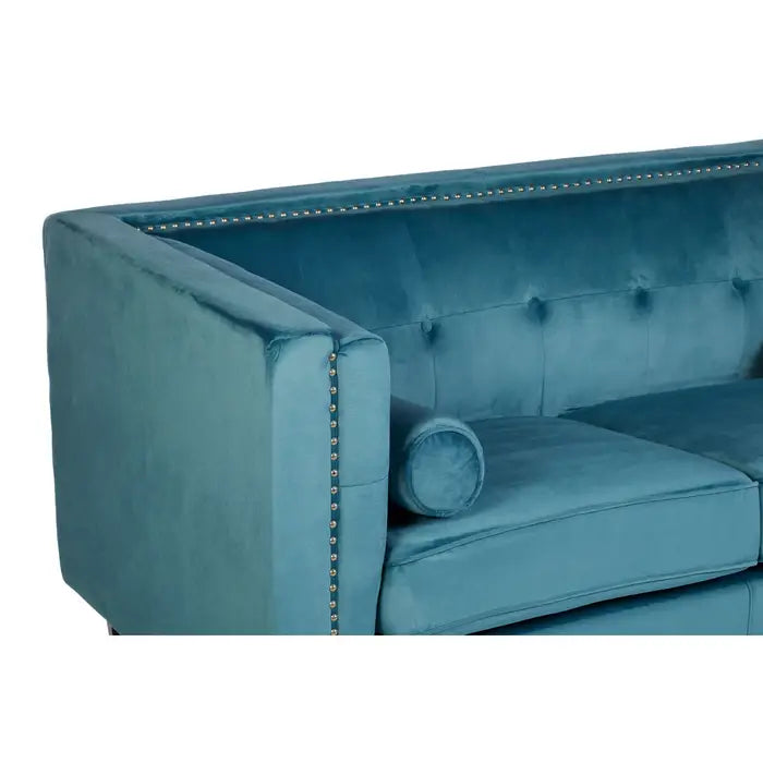 Calisa Two Seater Blue Velvet Sofa