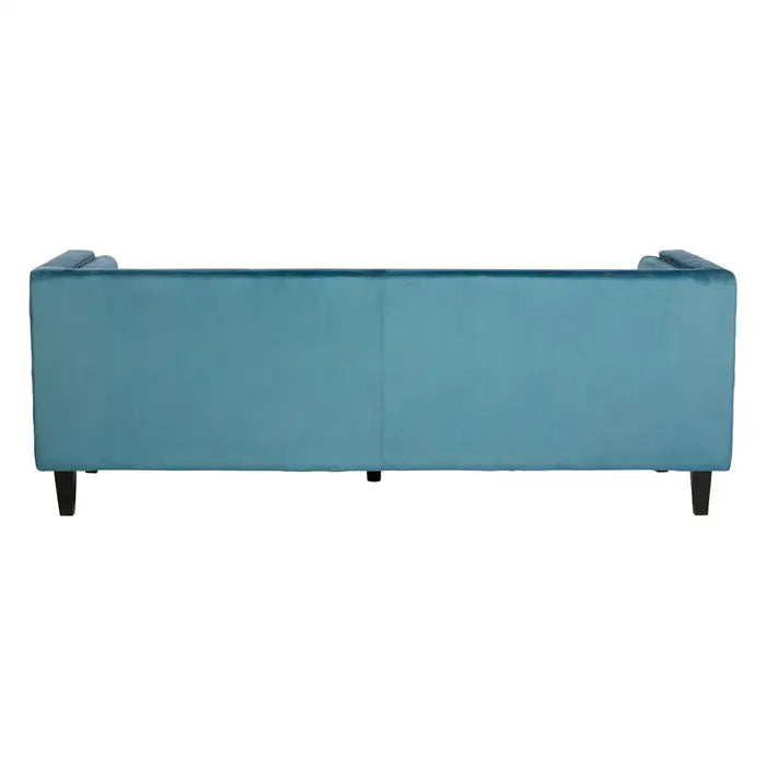 Calisa Three Seater Blue Velvet Sofa