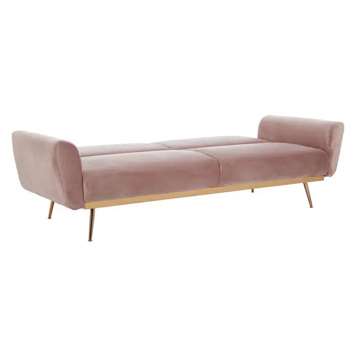 Broadway Pink Velvet Sofa Bed
