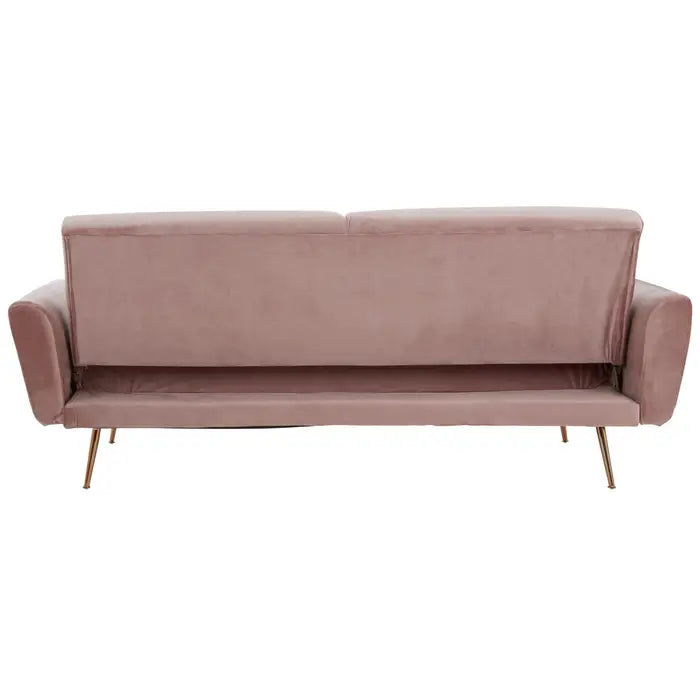 Broadway Pink Velvet Sofa Bed