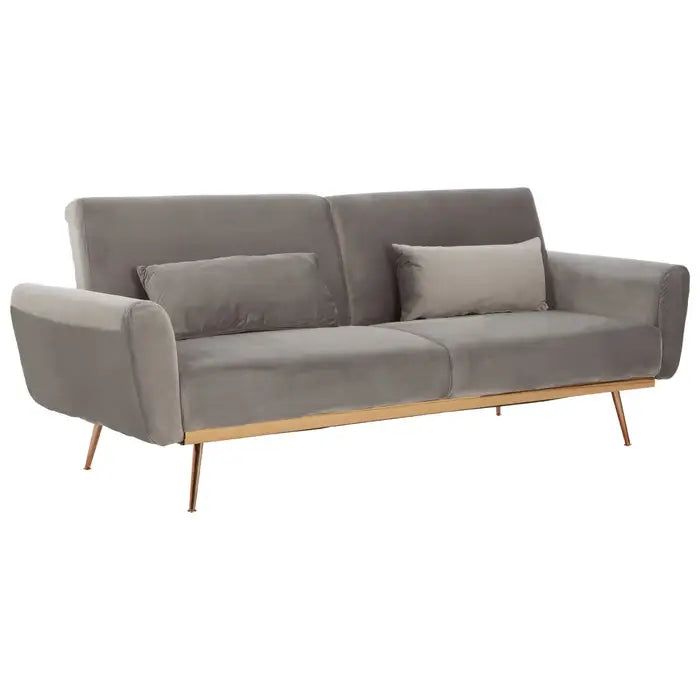 Broadway Grey Velvet Sofa Bed