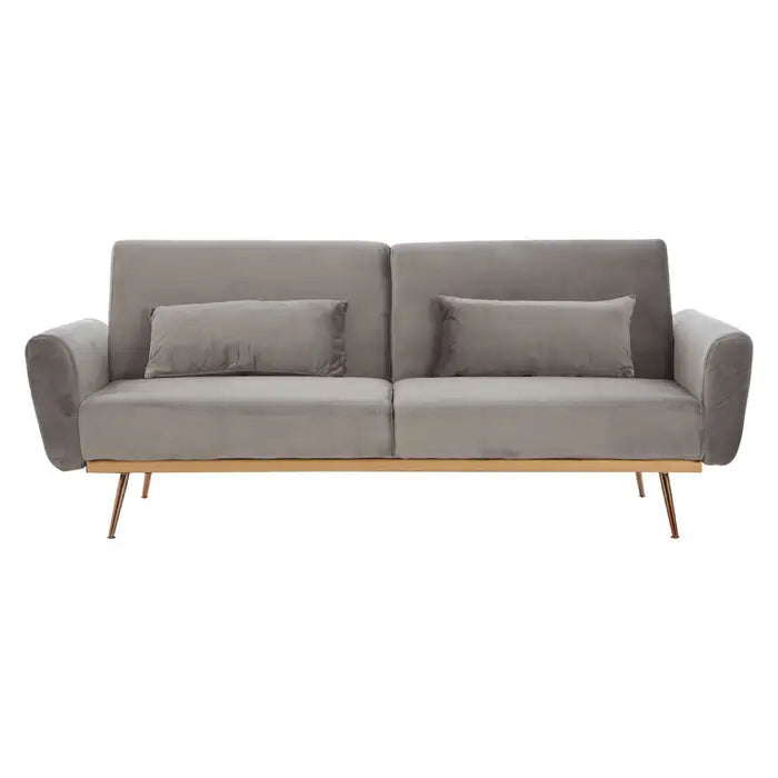 Broadway Grey Velvet Sofa Bed