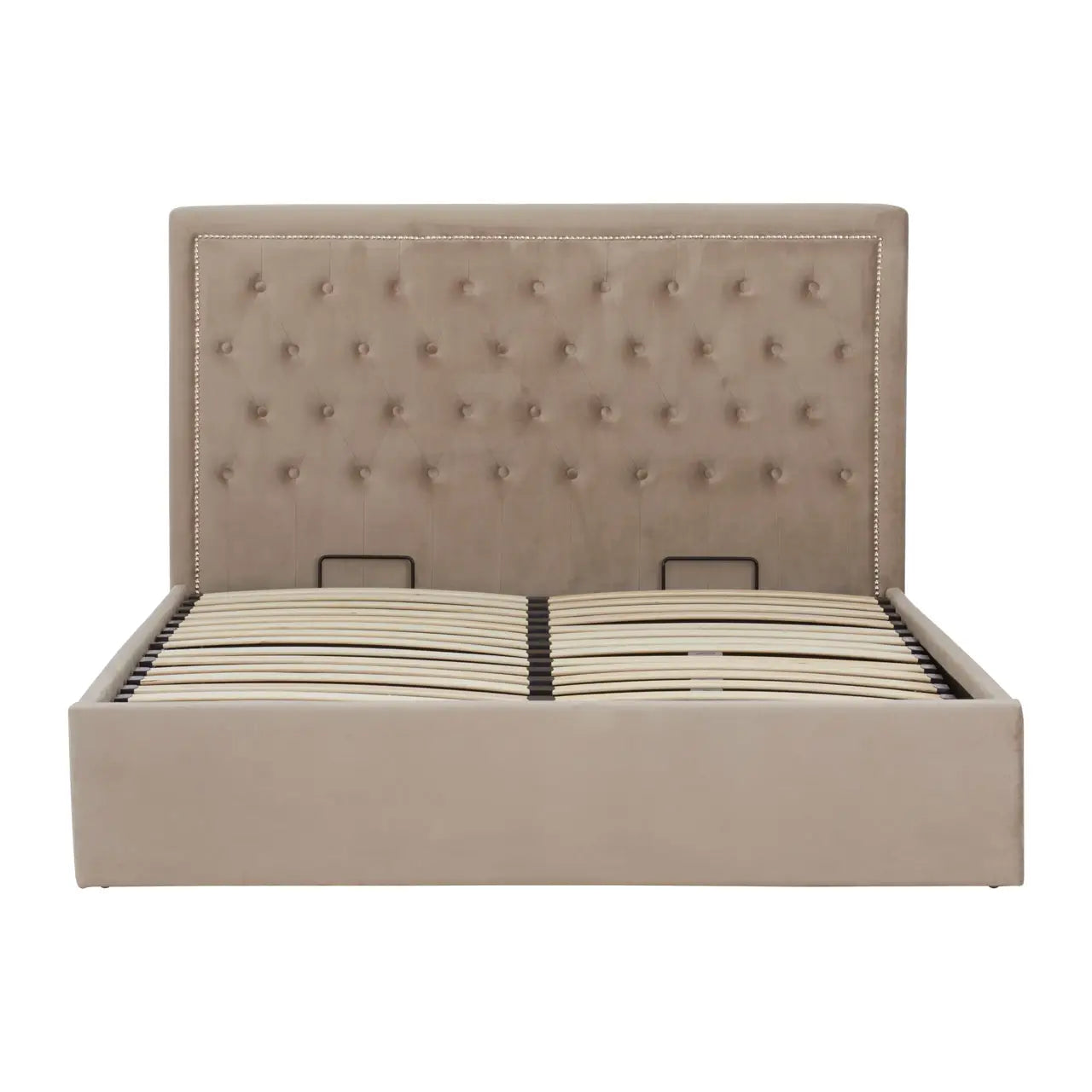 Helena Mink Velvet Ottoman Bed