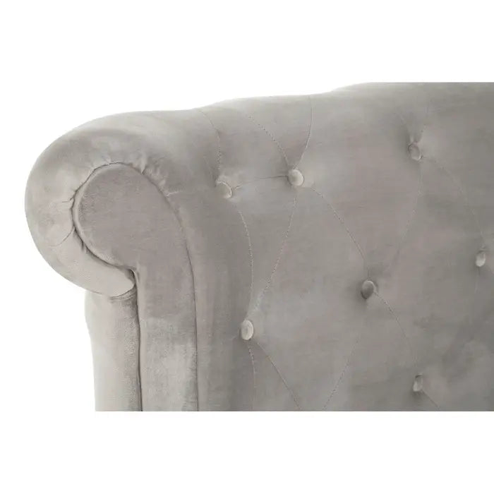 Emilia Grey Brushed Velvet Ottoman Bed