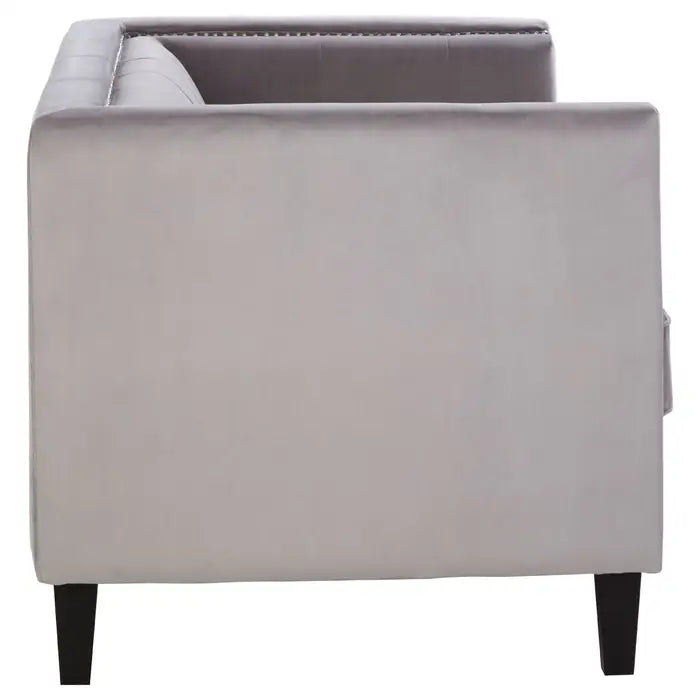 Calisa Two Seater Grey Velvet Sofa