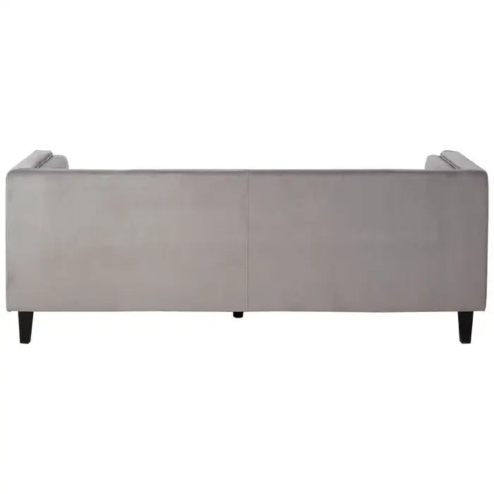 Calisa Three Seater Grey Velvet Sofa
