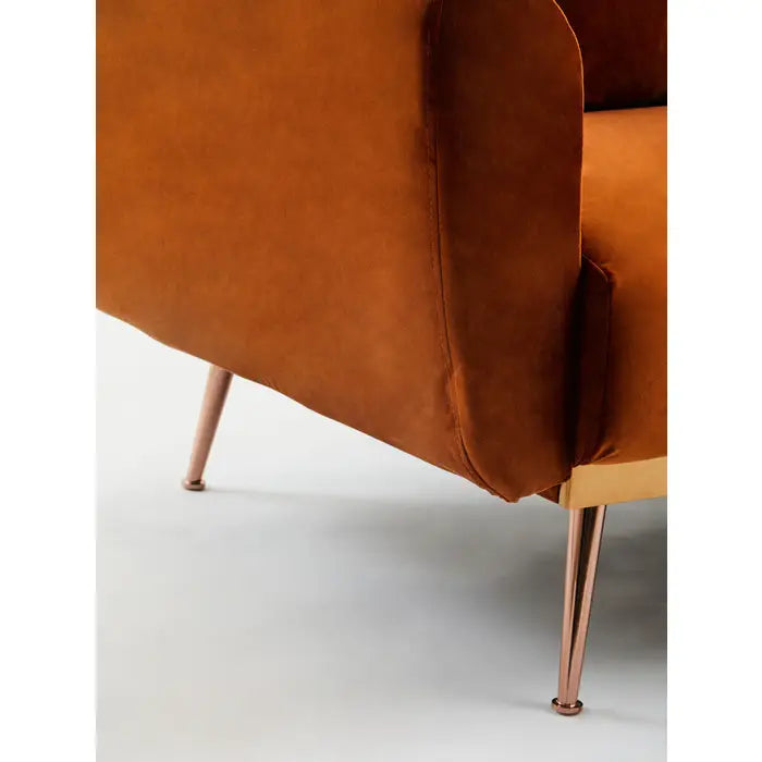 Broadway Orange Velvet Sofa Bed