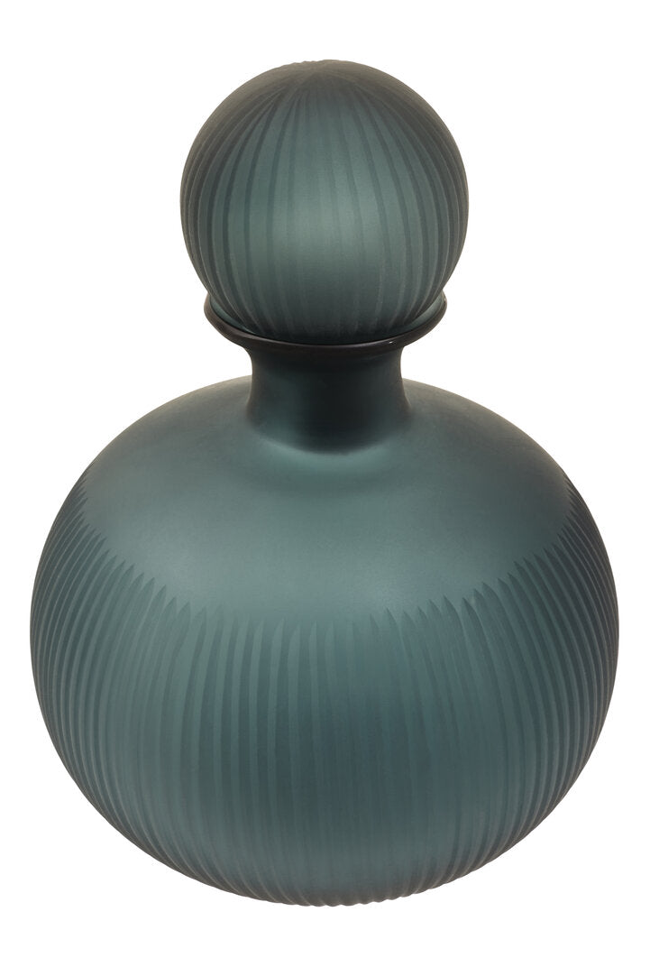 Noora Blue Glass Bottle Vase