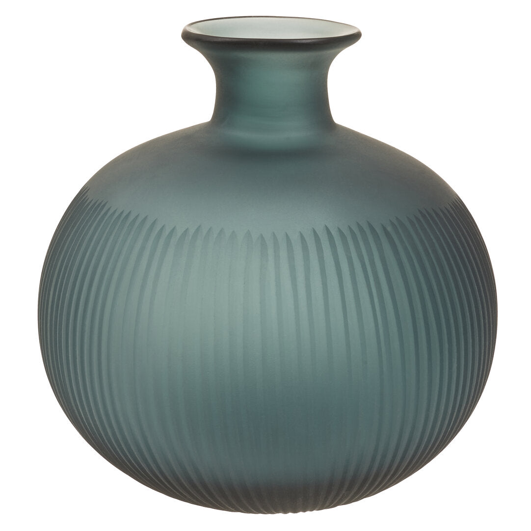 Noora Blue Glass Bottle Vase