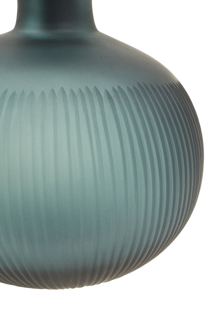 Noora Blue Glass Bottle Vase