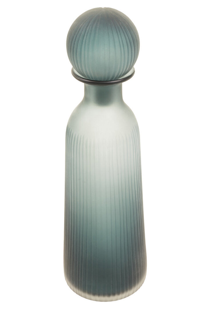 Noora Blue Glass Bottle Vase