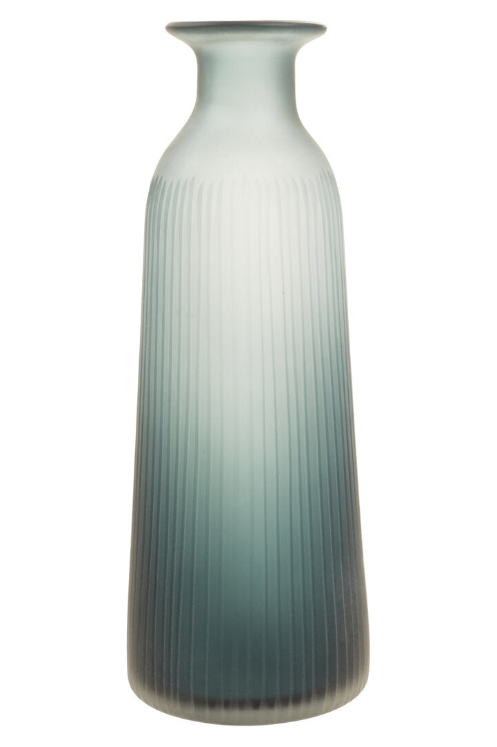 Noora Blue Glass Bottle Vase