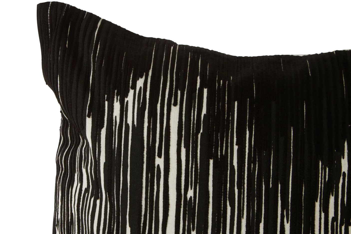 Nuvia Elora Black and White Embroidered Cushion