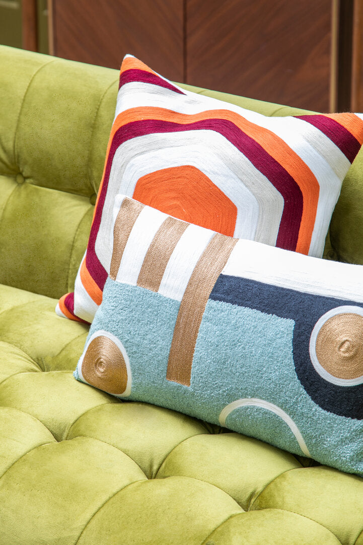 Nuvia Elora Hexagonal Multicolour Cushion