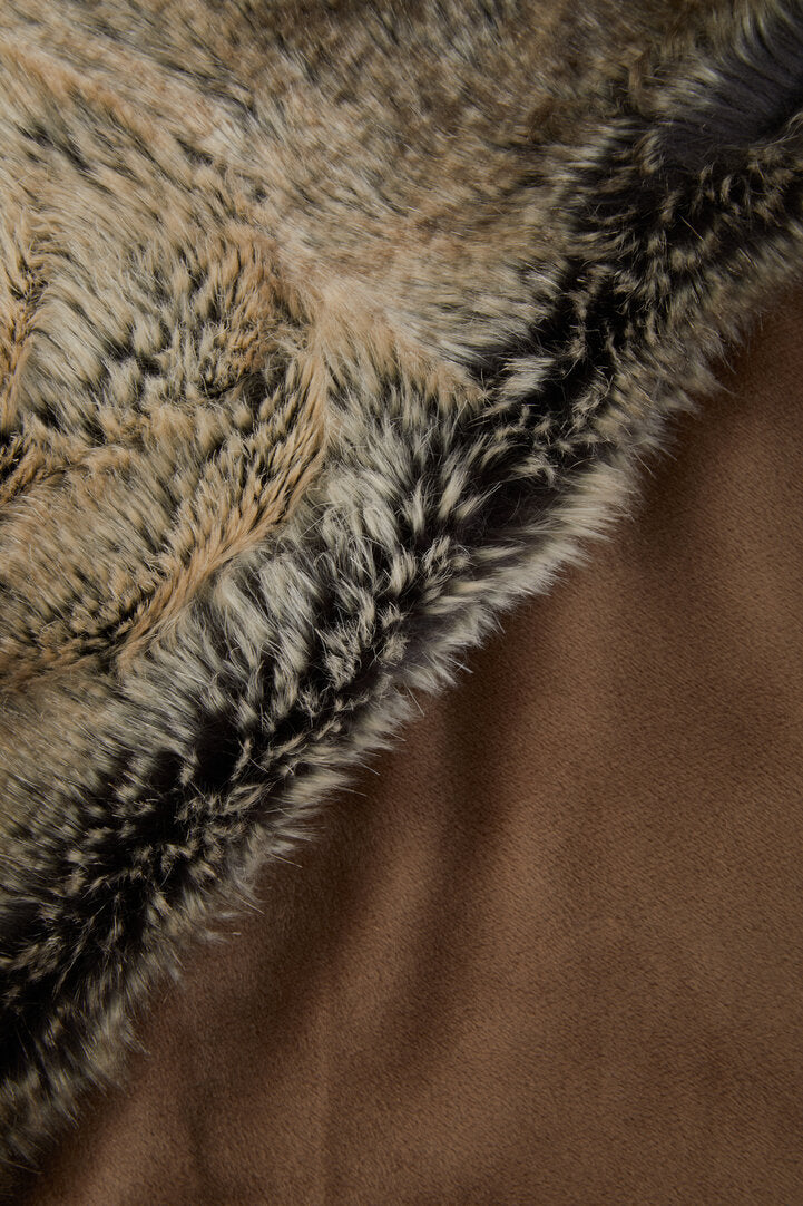Nuvia Velura Mocha Ombre Fur Throw