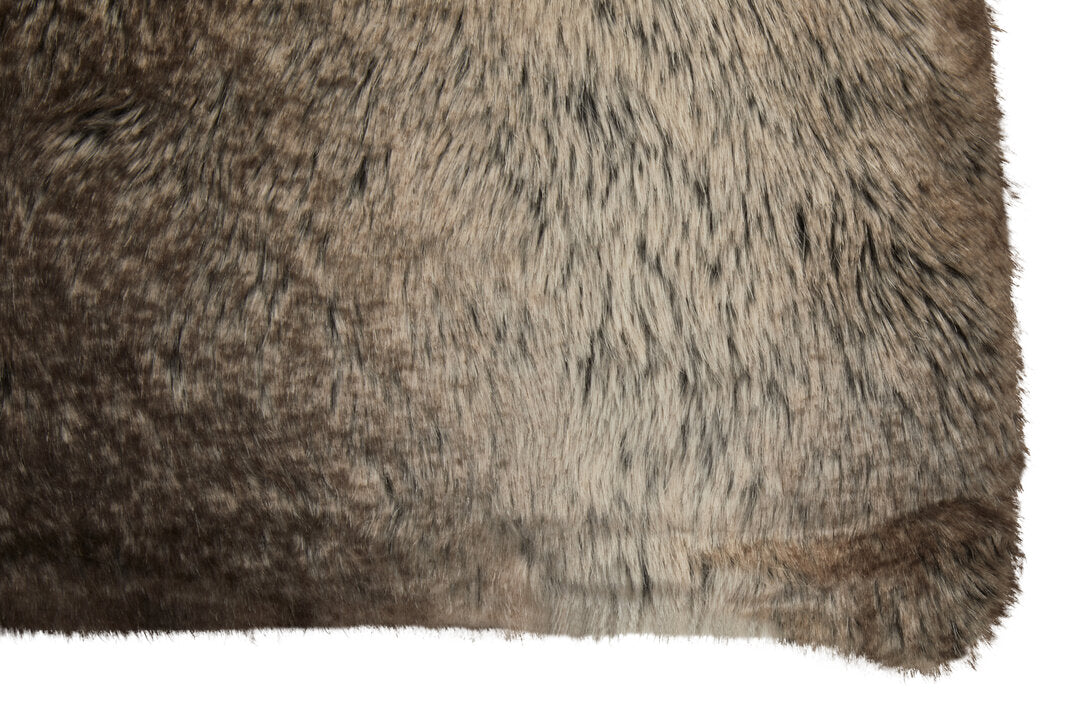 Nuvia Velura Mocha Ombre Square Fur Cushion
