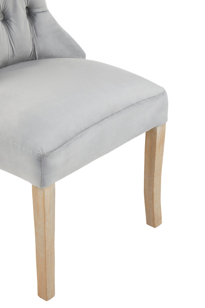 Westbury House Grey Buttoned Dining Chair
