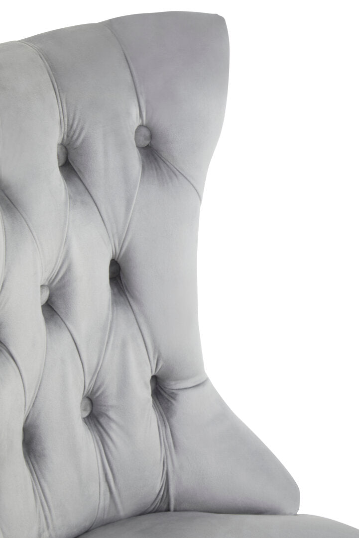 Westbury House Grey Buttoned Dining Chair