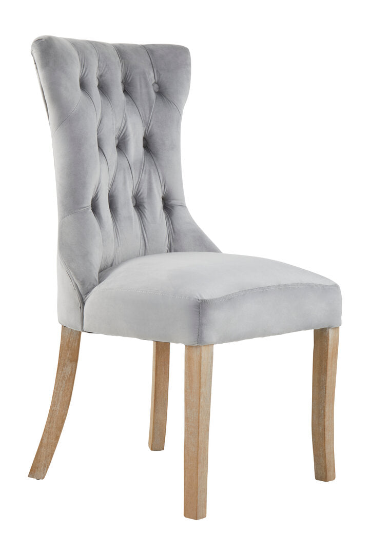 Westbury House Grey Buttoned Dining Chair