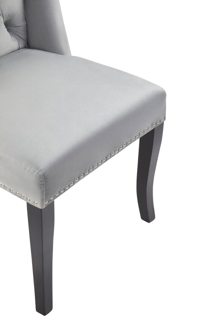 Westbury House Grey Velvet Dining Chair