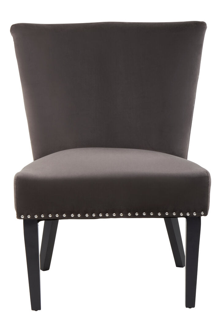 Westbury House Winged Mink Velvet Dining Chair