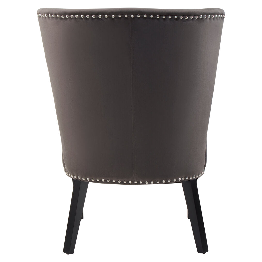 Westbury House Winged Mink Velvet Dining Chair