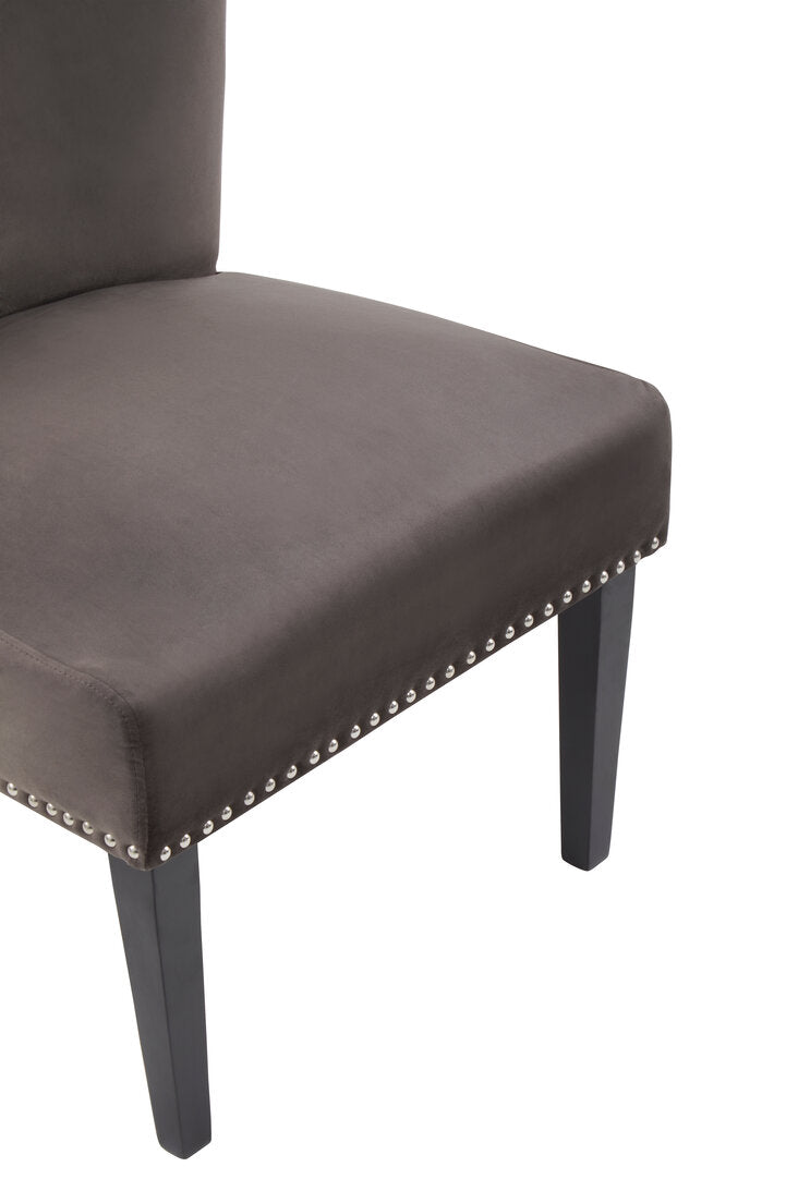 Westbury House Winged Mink Velvet Dining Chair