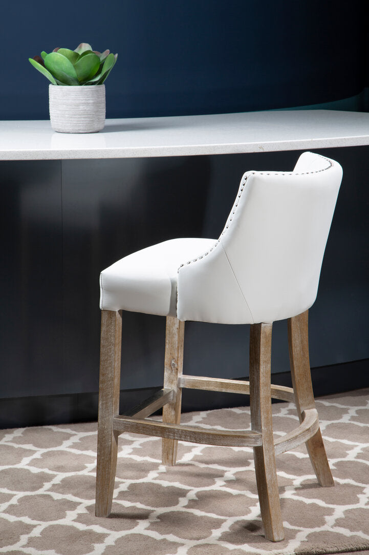 Westbury House White Stud Bar Chair
