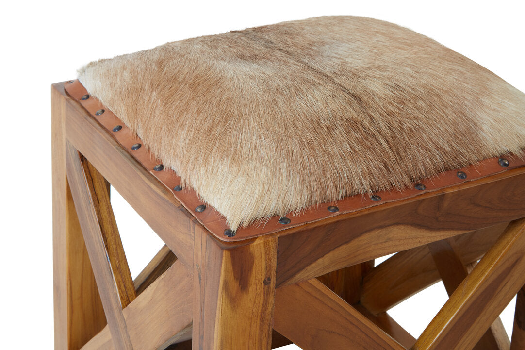 Jakarta Goat Leather Stool